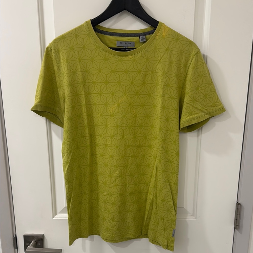 Ted Baker Green Short Sleeve Tee Classic Crew Neck